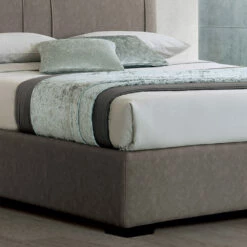 Modern Tweepersoonsbed Met Box In Vuurvast Leer - Ania -Slide Shop letto matrimoniale moderno con box in pelle ignifuga ania 8