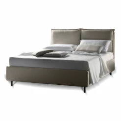 Modern Tweepersoonsbed Met Gestoffeerd Hoofdeinde Made In Italy - Ernesta -Slide Shop letto matrimoniale moderno con testata imbottita realizzato in italia ernesta