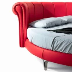 Luxe Rond Modern Tweepersoonsbed In Kunstleer Gemaakt In Italië - Droom -Slide Shop letto matrimoniale moderno di lusso rotondo in ecopelle made in italy dream 7