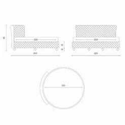 Luxe Rond Modern Tweepersoonsbed In Kunstleer Gemaakt In Italië - Droom -Slide Shop letto matrimoniale moderno di lusso rotondo in ecopelle made in italy dream 9