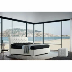 Modern Tweepersoonsbed In Kunstleer Met Contentiore - Ozzano -Slide Shop letto matrimoniale moderno in ecopelle con contentiore ozzano 17