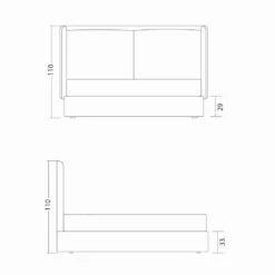 Modern Tweepersoonsbed, Zonder Bedcontainer, Kate By Bolzan -Slide Shop letto matrimoniale moderno senza contenitore kate by bolzan 10