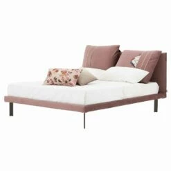 Tweepersoonsbed Bedekt Met Verwijderbare Stof Made In Italy - Tevio