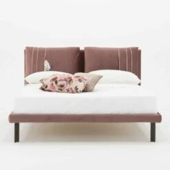 Tweepersoonsbed Bedekt Met Verwijderbare Stof Made In Italy - Tevio -Slide Shop letto matrimoniale rivestito in tessuto sfoderabile made in italy tevio 8