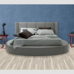 Rond Tweepersoonsbed Met Opbergdoos In Ecoleer Of Stof - Romantisch 16 Rond Tweepersoonsbed Met Opbergdoos In Ecoleer Of Stof - Romantisch -Slide Shop letto rotondo matrimoniale con box contenitore in ecopelle o tessuto romantico 9