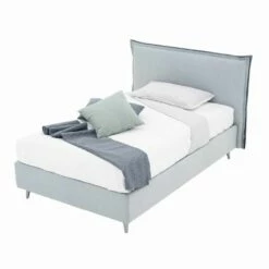 Anderhalf Bed Gestoffeerd In Stof En Hout Made In Italy - Reissa