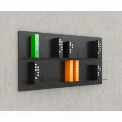 Slide Ontwerp Boekenkast Muur Skyline 130x70 Mabele, Handgemaakt Product -Slide Shop libreria da appendere skyline 130x70 mabele 1