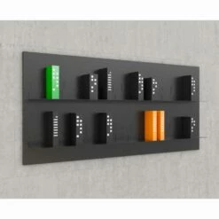 Slide Muur Design Library Skyline 186x86 Mabele, Gemaakt Van Metaal Met De Hand -Slide Shop libreria da appendere skyline 186x86 mabele 1