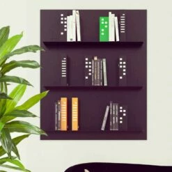 Slide Muur Boekenkast Skyline Modern Design 90x110 Mabele, Italiaans Design