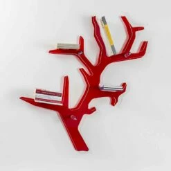 Slide Bibliotheek Van Rode Modern Design Carol Wall, Made In Italy -Slide Shop libreria da parete rossa design moderno carol made in italy 3