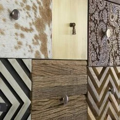 Slide Woonkamer Boekenkast In Mangohout En Homemotion Gerecyclede Deuren - Auriel -Slide Shop libreria da salotto in legno di mango e ante riciclate homemotion auriel 5