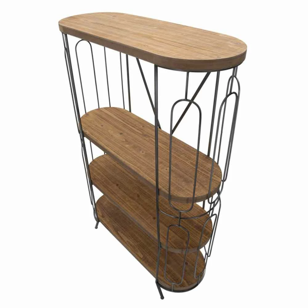 Slide Moderne Design Vloer Boekenkast In Ijzer En MDF - Veronique 2 Slide Moderne Design Vloer Boekenkast In Ijzer En MDF - Veronique - Afbeelding 2