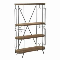 Slide Moderne Design Vloer Boekenkast In Ijzer En MDF - Veronique