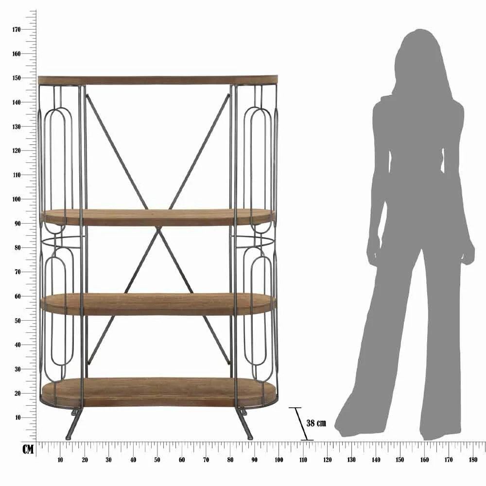 Slide Moderne Design Vloer Boekenkast In Ijzer En MDF - Veronique 7 Slide Moderne Design Vloer Boekenkast In Ijzer En MDF - Veronique - Afbeelding 7
