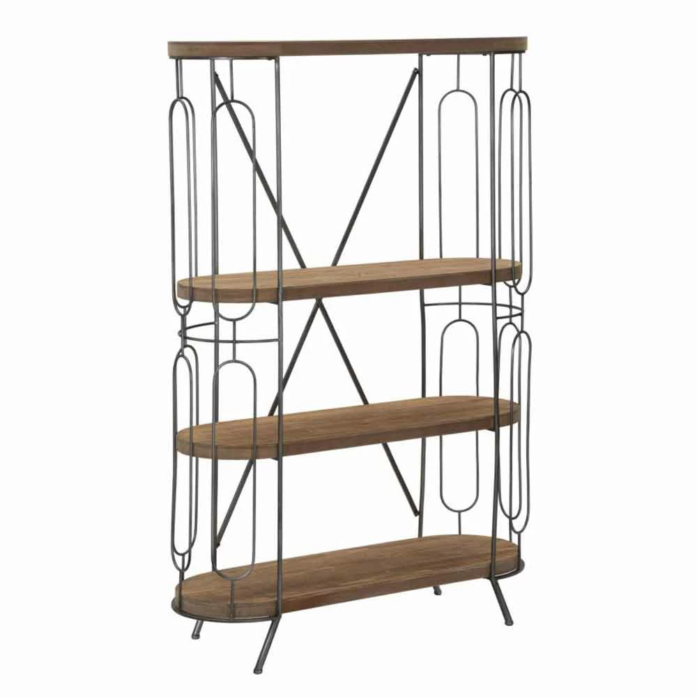 Slide Moderne Design Vloer Boekenkast In Ijzer En MDF - Veronique 1 Slide Moderne Design Vloer Boekenkast In Ijzer En MDF - Veronique