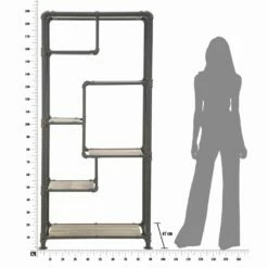 Slide Moderne Design Vloer Boekenkast In MDF En Metaal - Merve -Slide Shop libreria da terra di design moderno in mdf e metallo merve 7