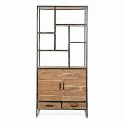 Slide Homemotion Boekenkast In Geverfd Staal Met Houten Planken - Zompo -Slide Shop libreria da terra in acciaio verniciato con piani in legno homemotion zompo 2