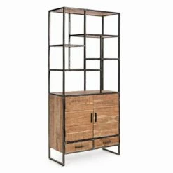 Slide Homemotion Boekenkast In Geverfd Staal Met Houten Planken - Zompo