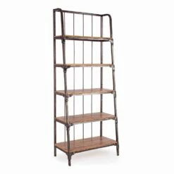 Slide Homemotion Boekenkast In Geverfd Staal Met Houten Planken - Molina