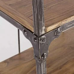 Slide Homemotion Boekenkast In Geverfd Staal Met Houten Planken - Molina -Slide Shop libreria da terra in acciaio verniciato con ripiani in legno homemotion molina 4