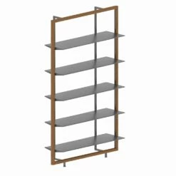 Slide Vloerboekenkast In Metaal, Aluminium En Hout Made In Italy - Bonaldo Aliante