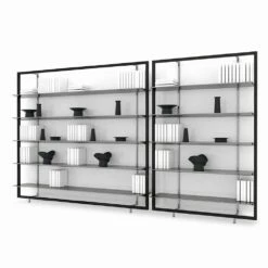 Slide Vloerboekenkast In Metaal, Aluminium En Hout Made In Italy - Bonaldo Aliante -Slide Shop libreria da terra in metallo alluminio e legno made in italy bonaldo aliante 13