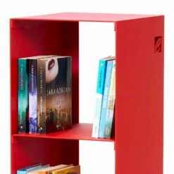 Slide Moderne Vloer Boekenkast In Zwart, Rood, Wit, Grijs Ijzer Gemaakt In Italië - Cauro -Slide Shop libreria da terra moderna ferro nero rosso bianco o grigio made in italy pls 14