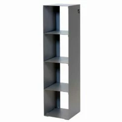 Slide Moderne Vloer Boekenkast In Zwart, Rood, Wit, Grijs Ijzer Gemaakt In Italië - Cauro -Slide Shop libreria da terra moderna ferro nero rosso bianco o grigio made in italy pls 17