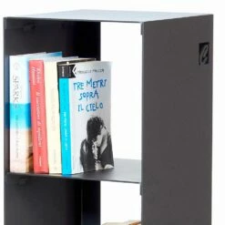 Slide Moderne Vloer Boekenkast In Zwart, Rood, Wit, Grijs Ijzer Gemaakt In Italië - Cauro -Slide Shop libreria da terra moderna ferro nero rosso bianco o grigio made in italy pls 4