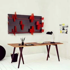 Slide Bibliotheek Ontwerp Battikuore 186x101 (3 Legborden) Mabele, Handgemaakt Product