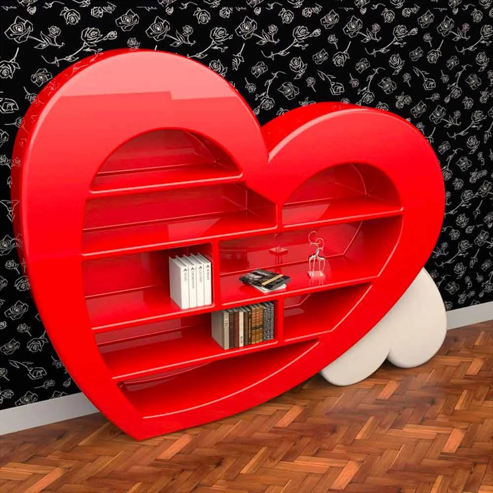 Slide Design Boekenkast In Effen Oppervlak Cuore Made In Italy 4 Slide Design Boekenkast In Effen Oppervlak Cuore Made In Italy - Afbeelding 4