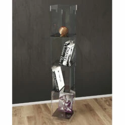 Slide Vrijstaande Boekenkast In Transparant Of Gerookt Acrylkristal - Icaria -Slide Shop libreria freestanding in cristallo acrilico trasparente o fume icaria 2