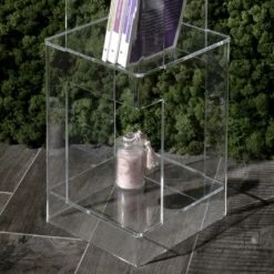 Slide Vrijstaande Boekenkast In Transparant Of Gerookt Acrylkristal - Icaria -Slide Shop libreria freestanding in cristallo acrilico trasparente o fume icaria 9