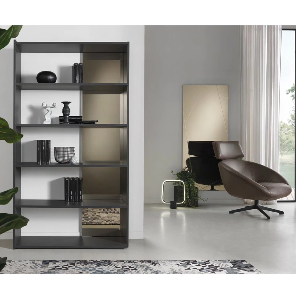 Slide Boekenkast In Mdf En Melamine Met Glaselement Made In Italy - Shortbread 3 Slide Boekenkast In Mdf En Melamine Met Glaselement Made In Italy - Shortbread - Afbeelding 3