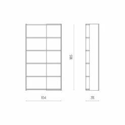 Slide Boekenkast In Mdf En Melamine Met Glaselement Made In Italy - Shortbread 13 Slide Boekenkast In Mdf En Melamine Met Glaselement Made In Italy - Shortbread -Slide Shop libreria in mdf e nobilitato con elemento in vetro made in italy frollina 6