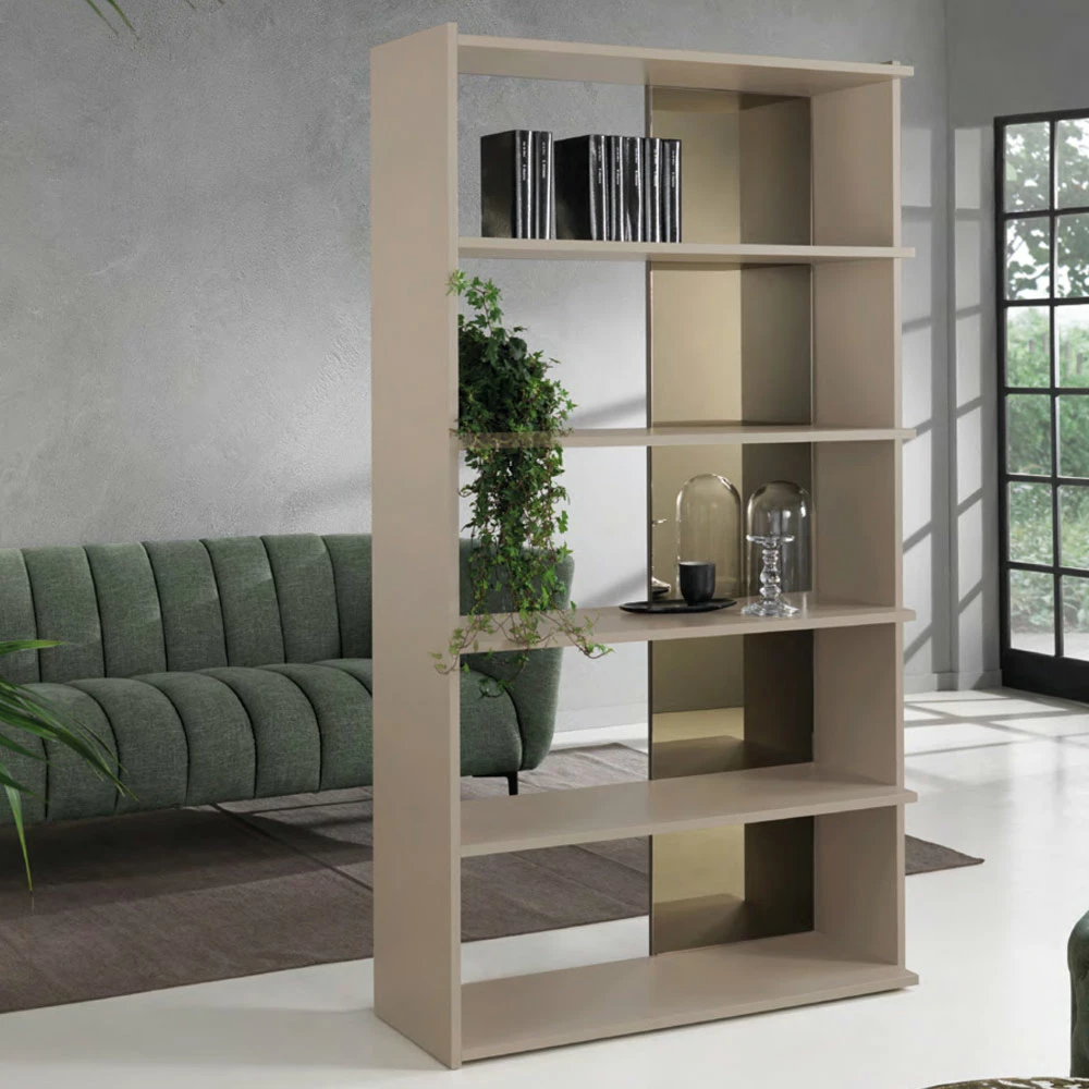 Slide Boekenkast In Mdf En Melamine Met Glaselement Made In Italy - Shortbread 1 Slide Boekenkast In Mdf En Melamine Met Glaselement Made In Italy - Shortbread