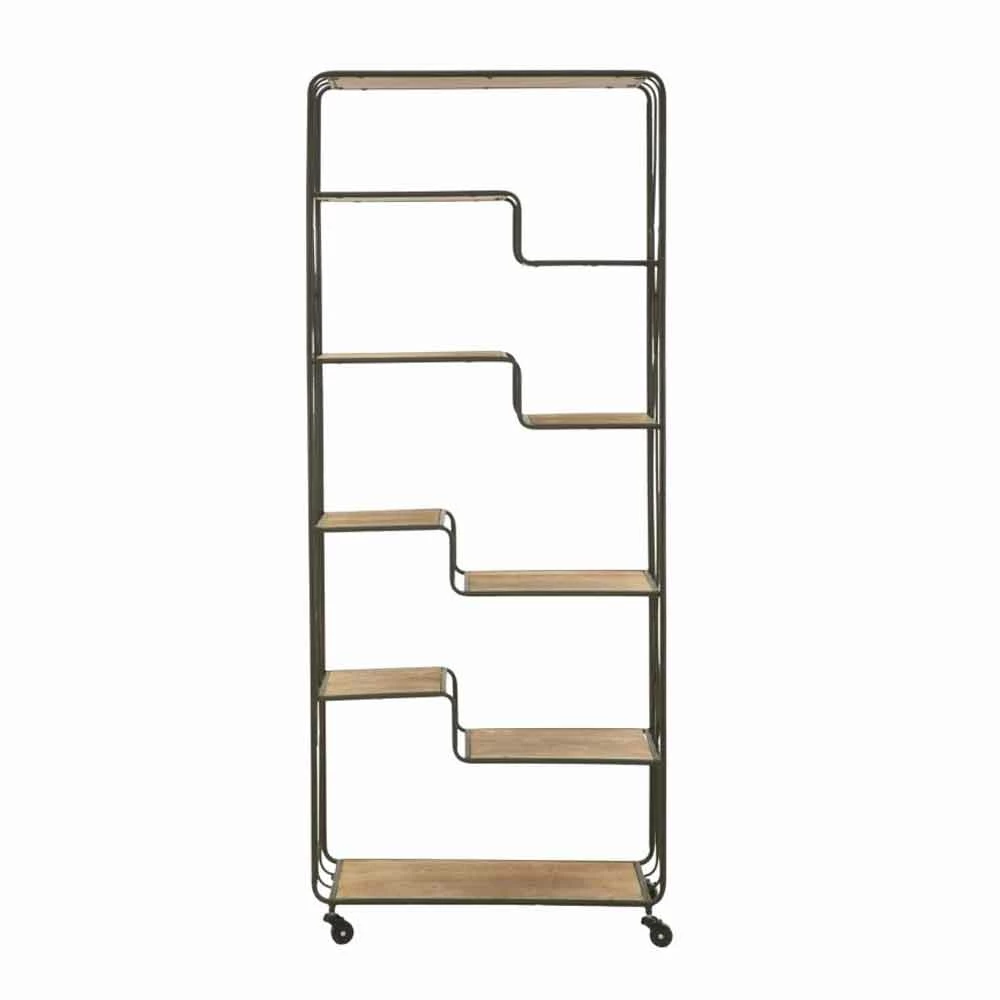 Slide Boekenkast In Industriële Stijl Met Offset Ijzer En MDF Planken - Chuck 2 Slide Boekenkast In Industriële Stijl Met Offset Ijzer En MDF Planken - Chuck - Afbeelding 2