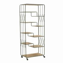 Slide Boekenkast In Industriële Stijl Met Offset Ijzer En MDF Planken - Chuck