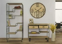 Slide Boekenkast In Industriële Stijl Met Offset Ijzer En MDF Planken - Chuck 16 Slide Boekenkast In Industriële Stijl Met Offset Ijzer En MDF Planken - Chuck -Slide Shop libreria moderna da terra in stile industrial di design in ferro e mdf chuck 7