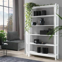 Slide Moderne Boekenkast In Mdf Met Melamine Planken Made In Italy - Brenta