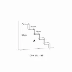 Slide Boekenkast Voor Objecten Aan De Muur Origineel Ontwerp In Glazen Ladder - Volano -Slide Shop libreria porta oggetti a parete design originale a scala in vetro volano 3