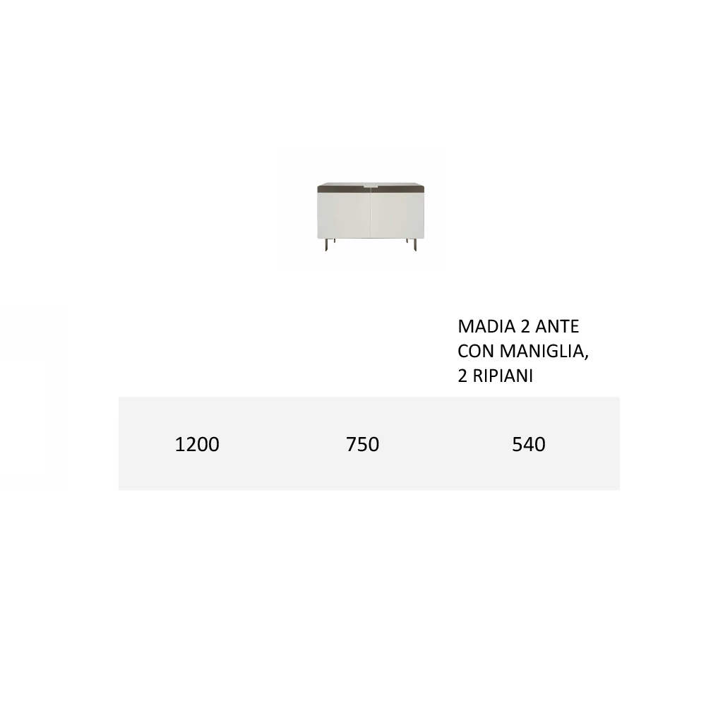 Dressoir Met Romp En Deuren In Mdf 4-voets Voet Made In Italy - Coral 6 Dressoir Met Romp En Deuren In Mdf 4-voets Voet Made In Italy - Coral - Afbeelding 6