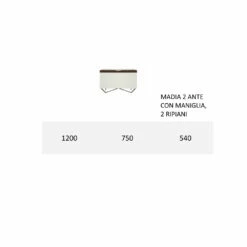 Dressoir Met Structuur In Wit Mdf 2 Ijzeren Poten Made In Italy - Coral -Slide Shop madia con struttura in mdf bianco 2 piedi in ferro made in italy corallo 2