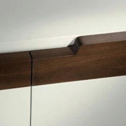 Dressoir Met Structuur In Wit Mdf 2 Ijzeren Poten Made In Italy - Coral -Slide Shop madia con struttura in mdf bianco 2 piedi in ferro made in italy corallo 6