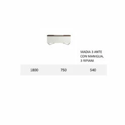 Dressoir Met Structuur In Wit Mdf 2 Ijzeren Poten Made In Italy - Coral -Slide Shop madia con struttura in mdf bianco 2 piedi in ferro made in italy corallo 7