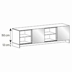 Entree Design Dressoir Met 2 Deuren In Rookglas Gemaakt In Italië - Scocca -Slide Shop madia da ingresso di design a 2 ante in vetro fume made in italy sciocca 7