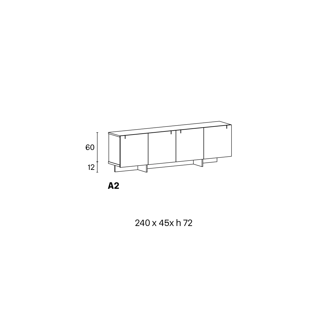 Houten Dressoir Met Glazen Structuur Made In Italy - Azuki 14 Houten Dressoir Met Glazen Structuur Made In Italy - Azuki - Afbeelding 14