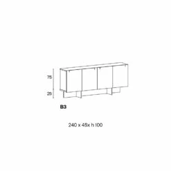Houten Dressoir Met Glazen Structuur Made In Italy - Azuki 36 Houten Dressoir Met Glazen Structuur Made In Italy - Azuki -Slide Shop madia da salotto in legno con struttura in vetro made in italy azuki 18