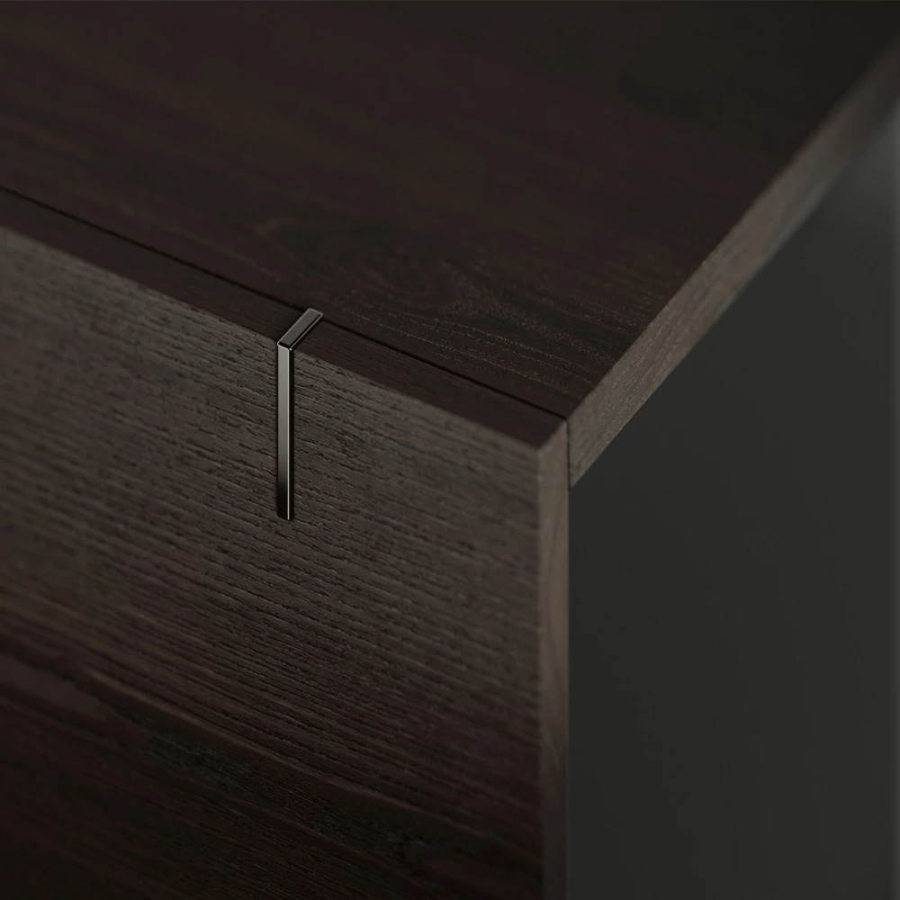 Houten Dressoir Met Glazen Structuur Made In Italy - Azuki 6 Houten Dressoir Met Glazen Structuur Made In Italy - Azuki - Afbeelding 6