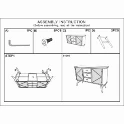Vintage Industrieel Design Woonkamer Dressoir In Ijzer En Hout - Akimi -Slide Shop madia da soggiorno design moderno industrial in ferro e legno akimi 4